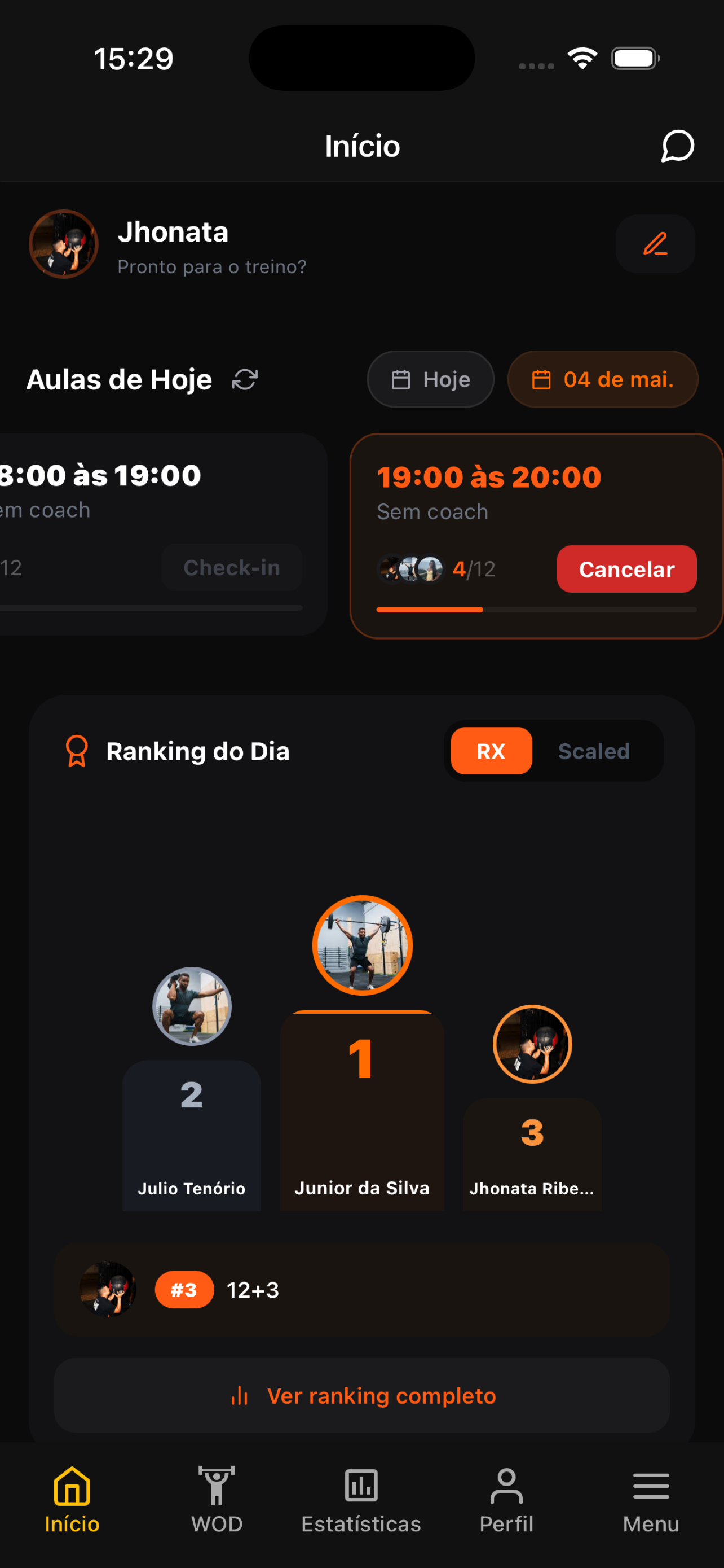 Go Box — App mobile para atletas