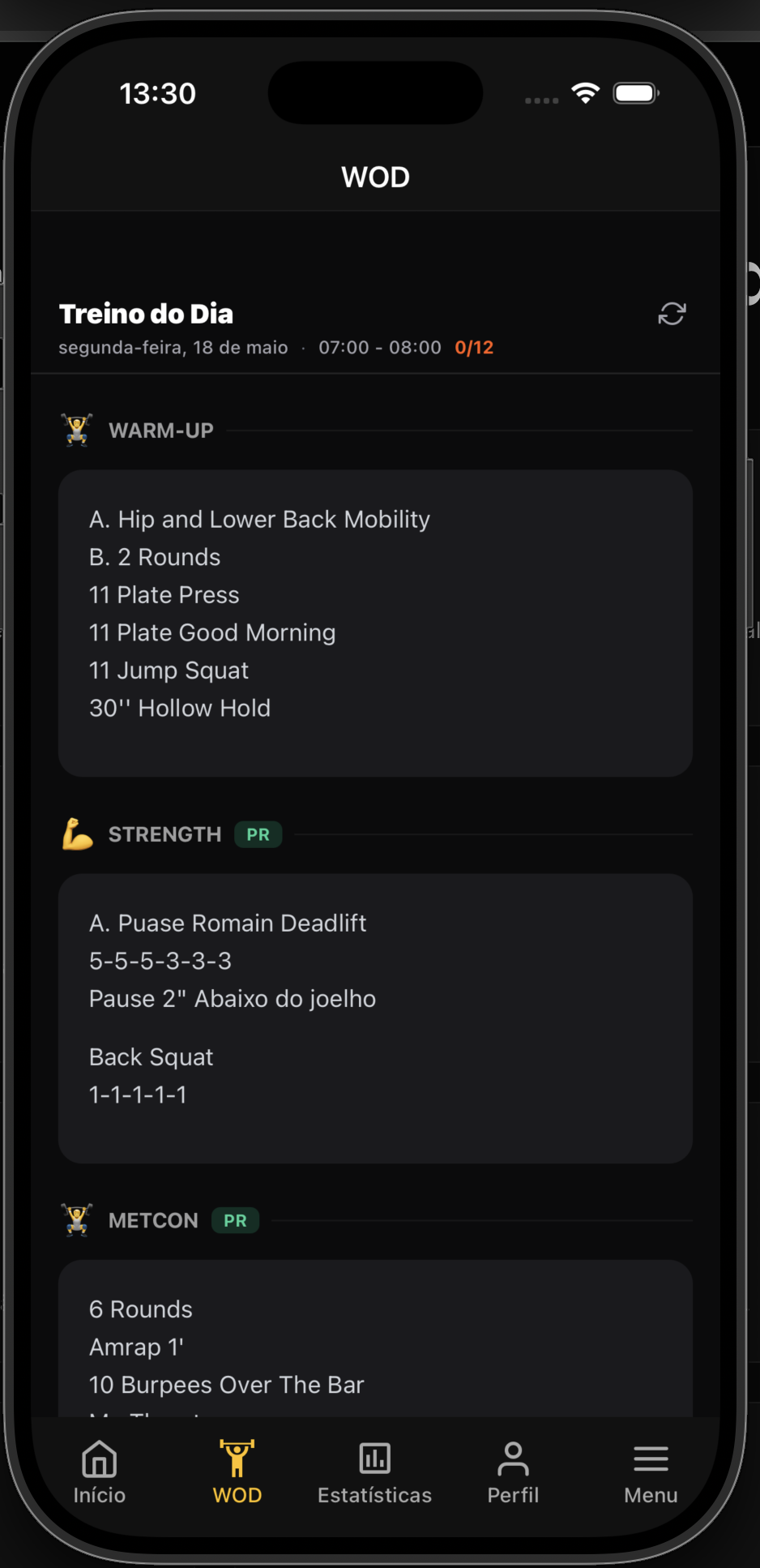 WOD do Dia
